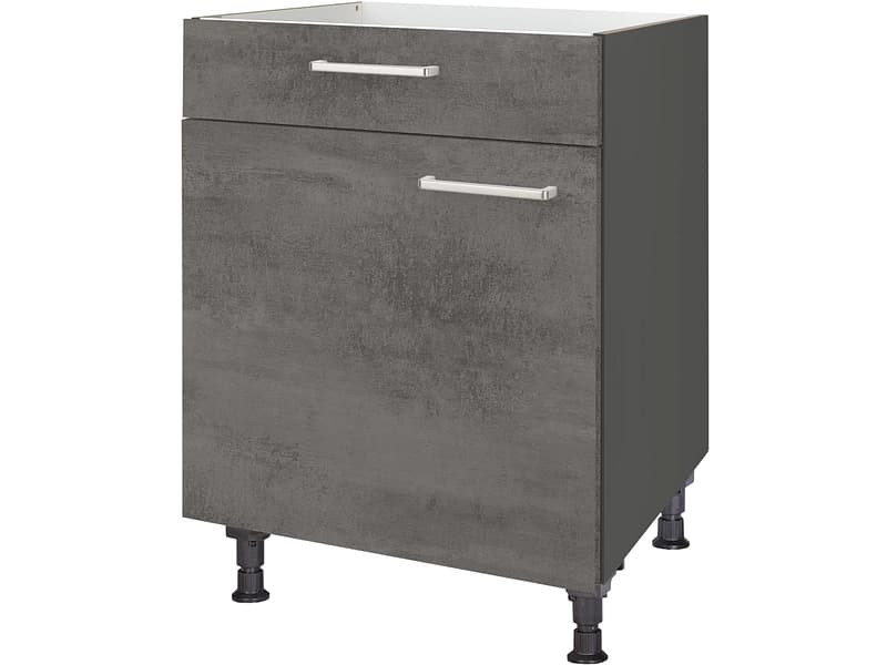 MODUSET Küchenunterschrank RIVA 60x58x87cm beton schiefergrau