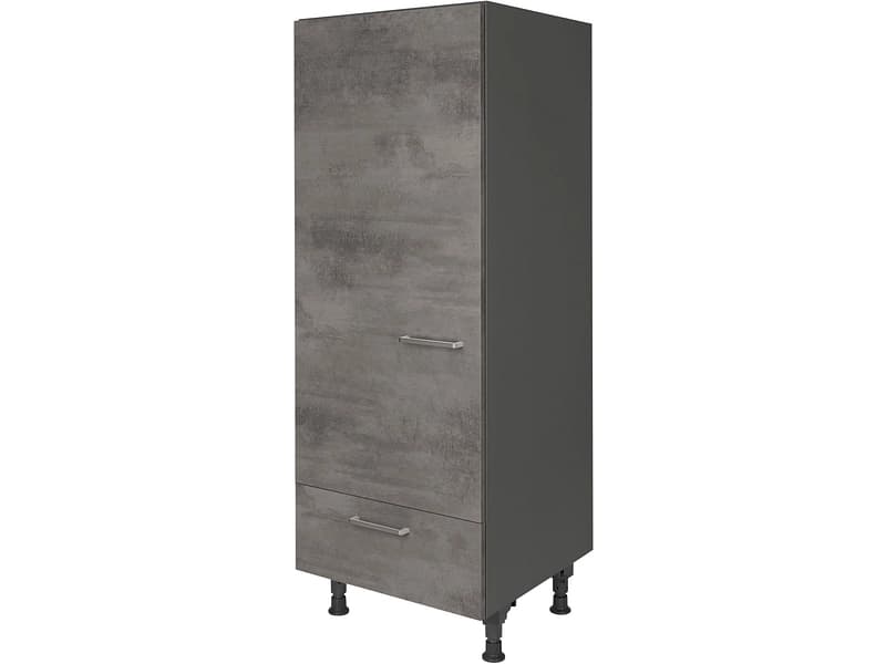 MODUSET Kühlschrank-Hochschrank RIVA 60x58x166cm beton schiefergrau