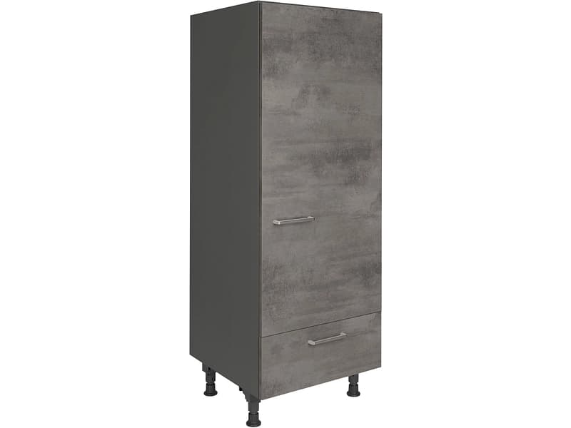MODUSET Kühlschrank-Hochschrank RIVA 60x58x166cm beton schiefergrau