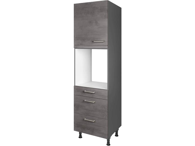 MODUSET Backofen-Hochschrank RIVA 60x58x217cm beton schiefergrau