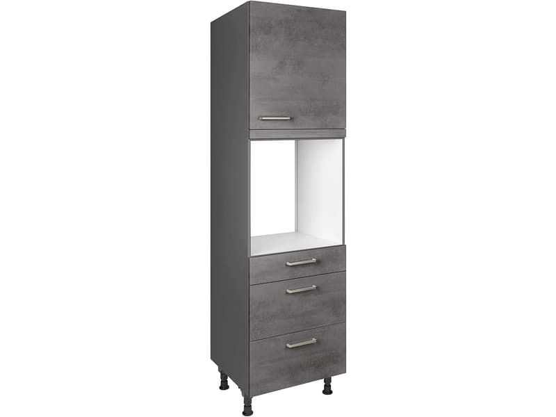 MODUSET Backofen-Hochschrank RIVA 60x58x217cm beton schiefergrau