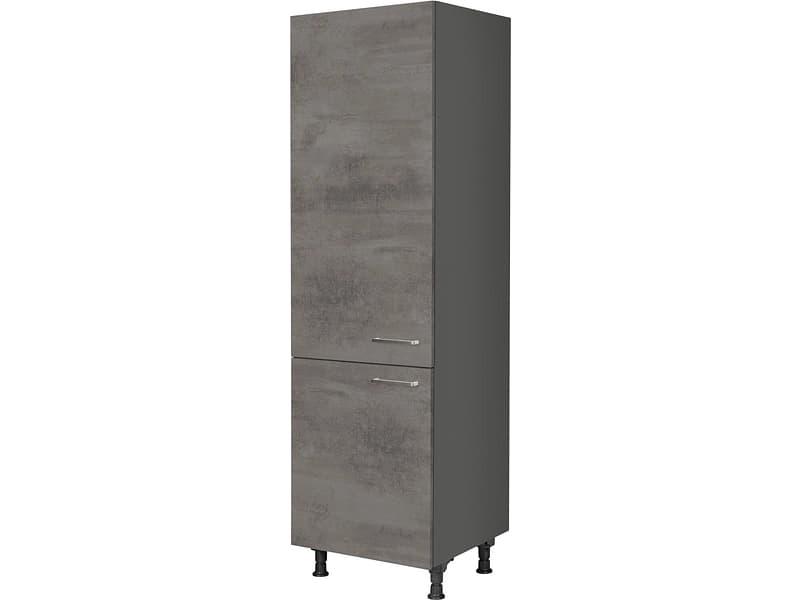 MODUSET Kühlschrank-Hochschrank RIVA 60x58x217cm beton schiefergrau