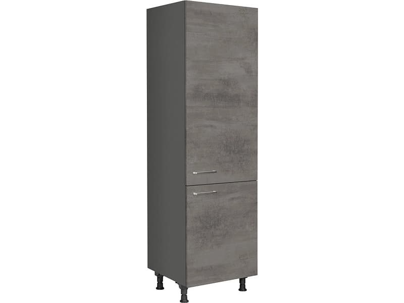 MODUSET Kühlschrank-Hochschrank RIVA 60x58x217cm beton schiefergrau