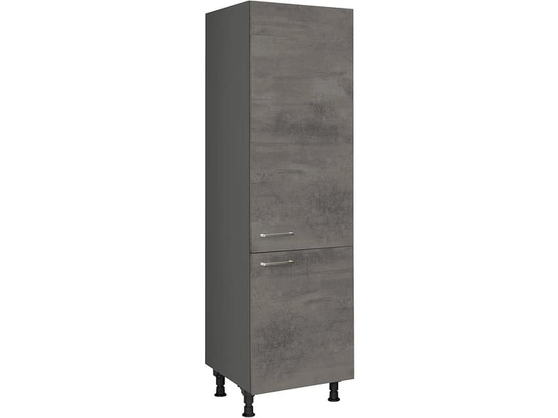 MODUSET Kühlschrank-Hochschrank RIVA 60x58x217cm beton schiefergrau