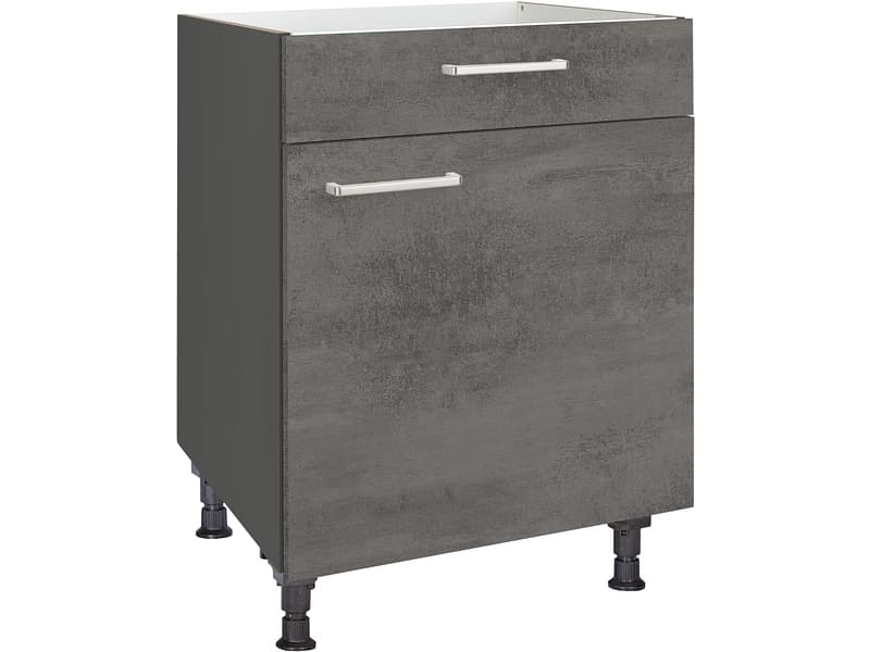 MODUSET Küchenunterschrank RIVA 60x58x87cm beton schiefergrau