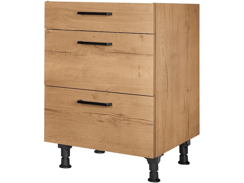 MODUSET Küchenunterschrank STRUCTURA 60x58x87cm sierra eiche