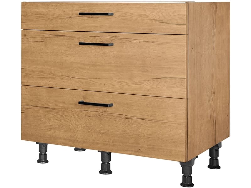 MODUSET Küchenunterschrank STRUCTURA 90x58x87cm sierra eiche