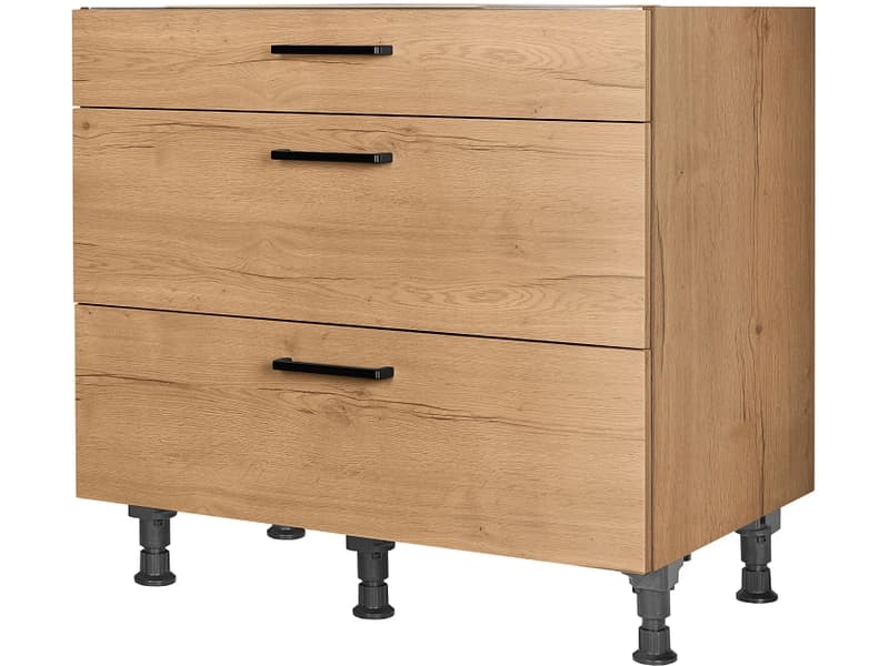MODUSET Küchenunterschrank STRUCTURA 90x58x87cm sierra eiche