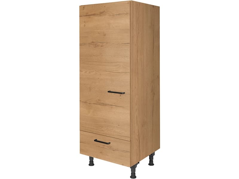 MODUSET Kühlschrank-Hochschrank STRUCTURA 60x58x166cm sierra eiche