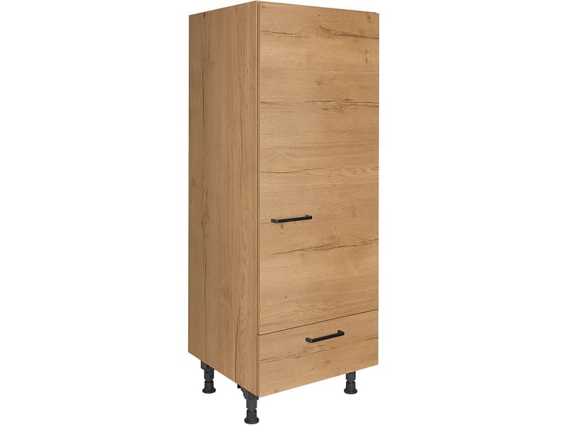 MODUSET Kühlschrank-Hochschrank STRUCTURA 60x58x166cm sierra eiche