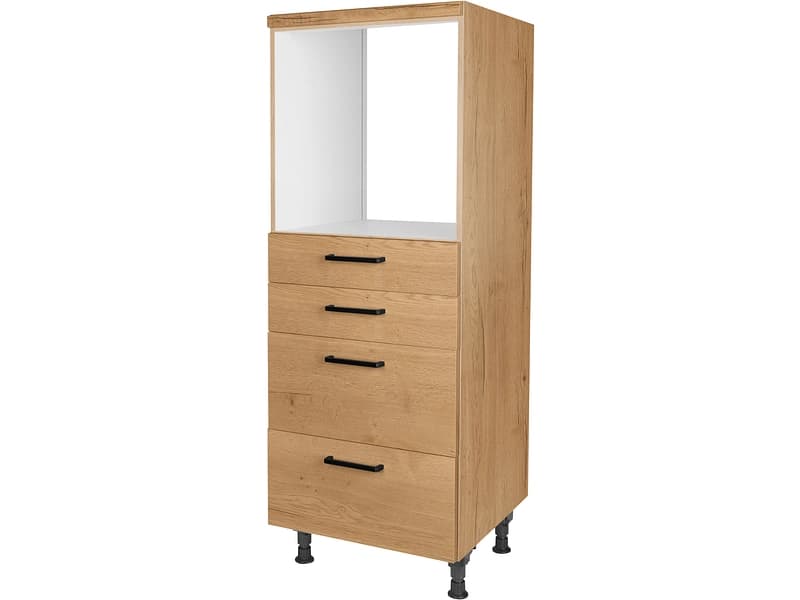 MODUSET Halbhoher Backofenschrank STRUCTURA 60x58x166cm sierra eiche