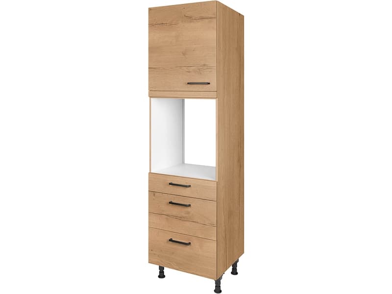 MODUSET Backofen-Hochschrank STRUCTURA 60x58x217cm sierra eiche