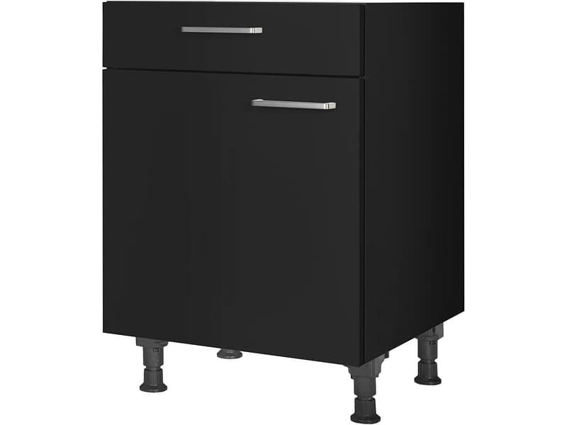MODUSET Küchenunterschrank TOUCH 60x58x87cm schwarz