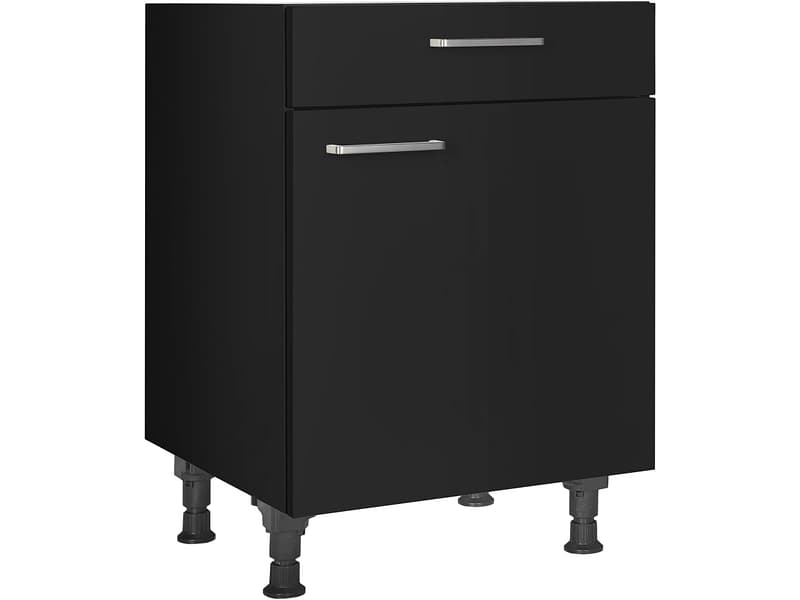 MODUSET Küchenunterschrank TOUCH 60x58x87cm schwarz