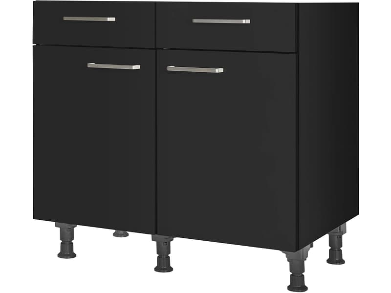 MODUSET Küchenunterschrank TOUCH 90x58x87cm schwarz
