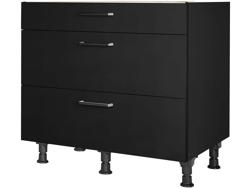 MODUSET Küchenunterschrank TOUCH 90x58x87cm schwarz