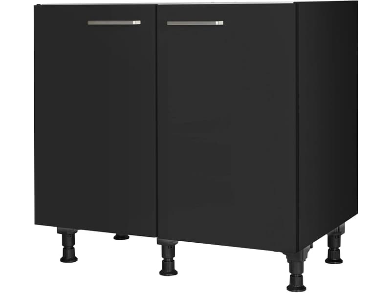 MODUSET Spülenunterschrank TOUCH 90x58x87cm schwarz