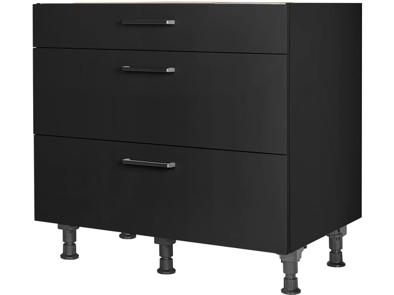 MODUSET Küchenunterschrank TOUCH 90x58x87cm schwarz