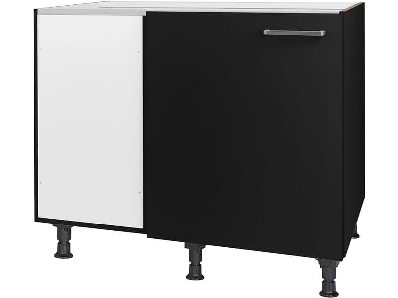 MODUSET Küchen-Eckunterschrank TOUCH 100x65x87cm schwarz