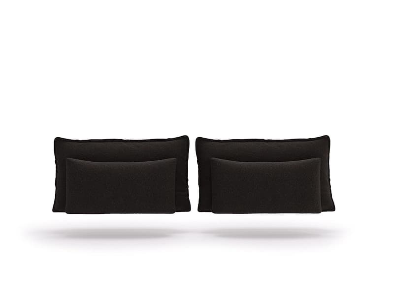 Set 4 Kissen MARGOT 30x10cm schwarz unifarben