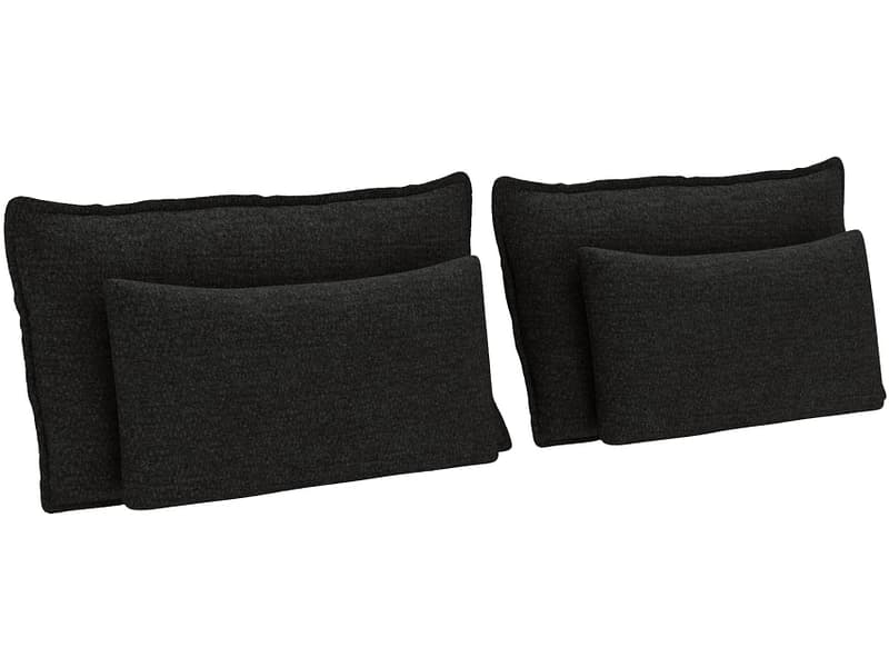 Set 4 Kissen HUNTER 30x10cm schwarz unifarben