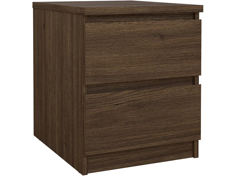 Nachttisch NAIA 2 Schubladen 50x40.4x49.5cm nussbaum matt