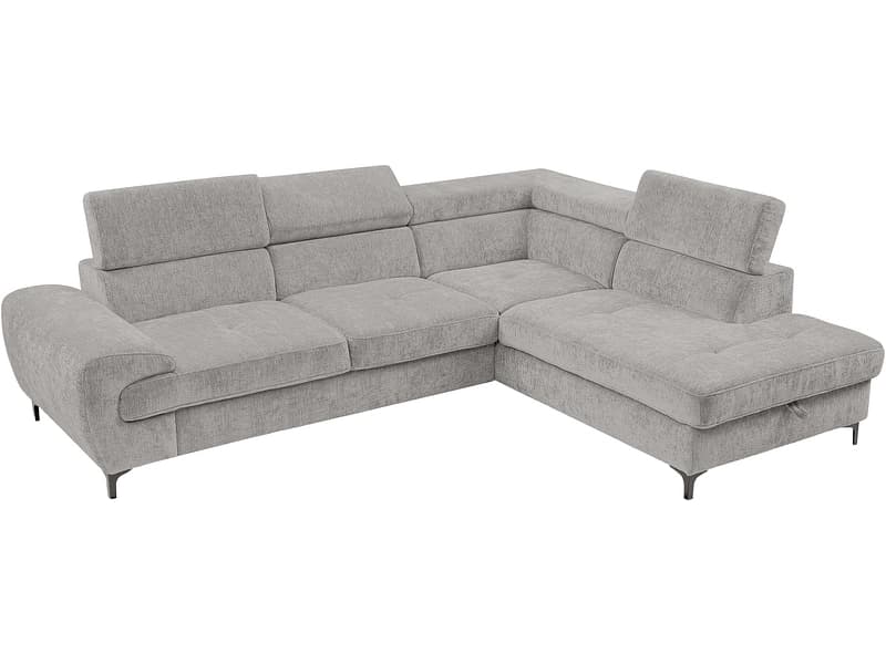 Ecksofa SIRIUS Polyester hellgrau