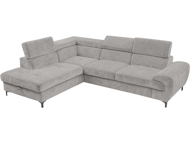 Ecksofa SIRIUS Polyester hellgrau
