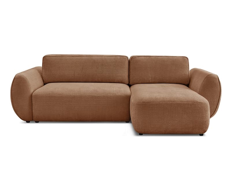 Ecksofa BOBOCHIC DENISE Stoff mit Textur orange