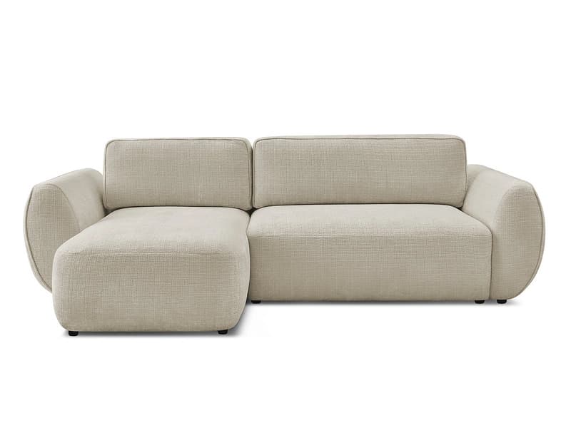 Ecksofa BOBOCHIC DENISE Stoff mit Textur beige