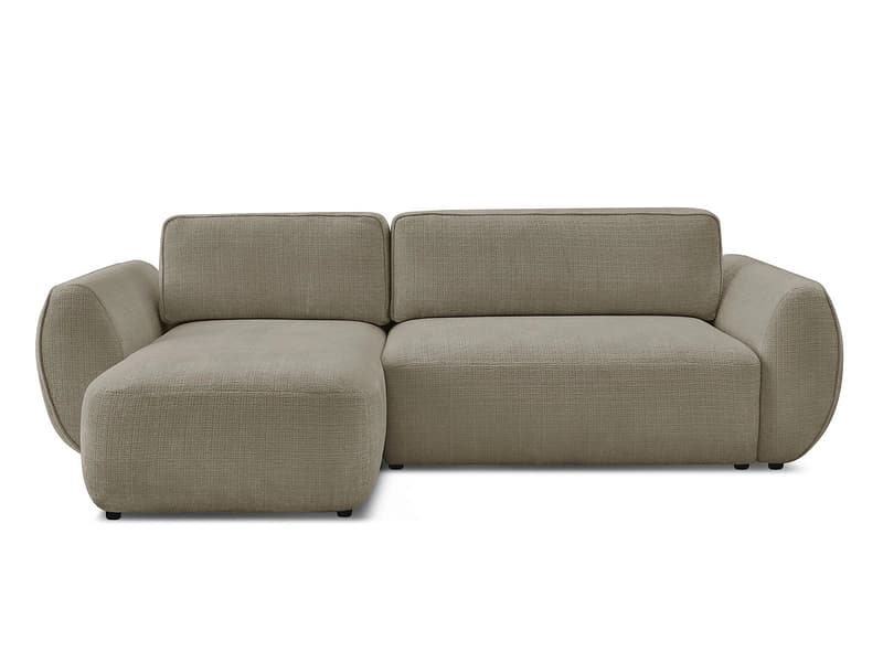 Ecksofa BOBOCHIC DENISE Stoff mit Textur taupe