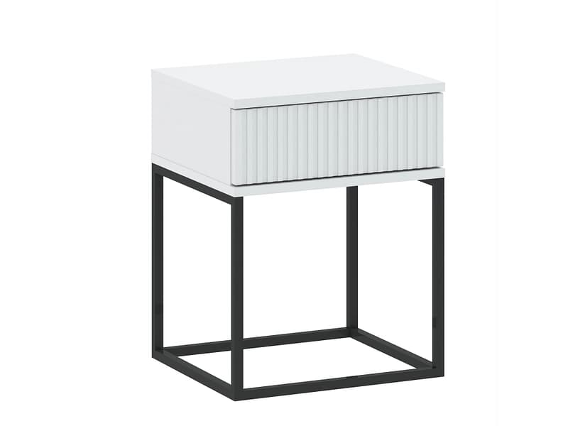 Nachttisch CADRO 1 Schublade 40x38.5x51.7cm weiss matt / laminiert