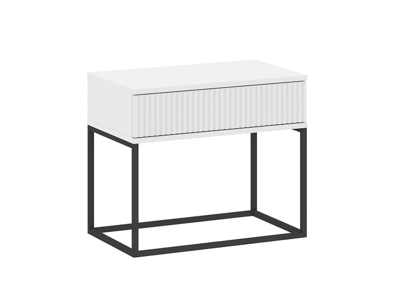 Nachttisch CADRO 1 Schublade 60x38.5x51.7cm weiss matt / laminiert