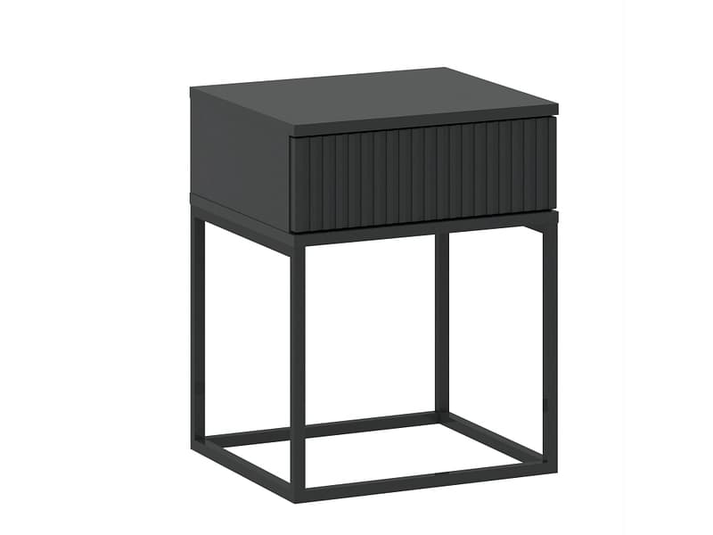 Nachttisch CADRO 1 Schublade 40x38.5x51.7cm anthrazit matt / laminiert