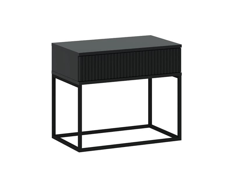 Nachttisch CADRO 1 Schublade 60x38.5x51.7cm anthrazit matt / laminiert