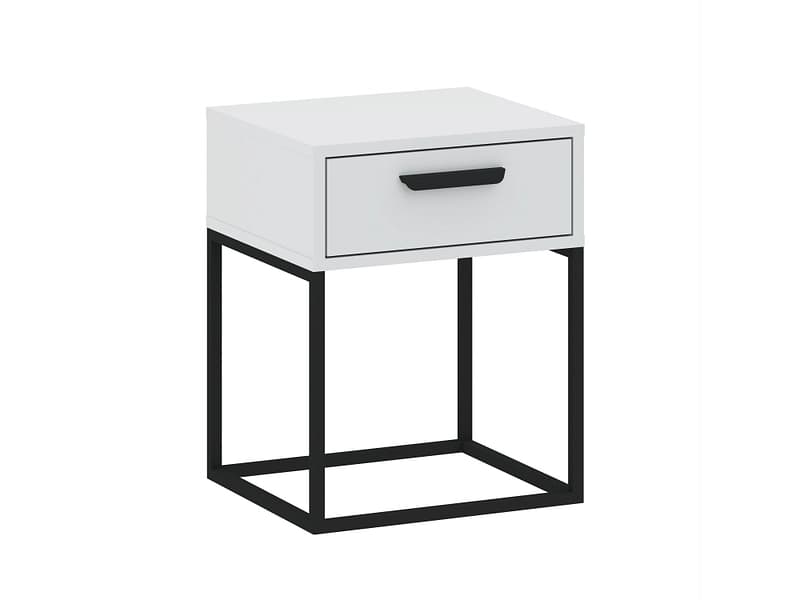 Nachttisch CADRO 1 Schublade 40x38.5x51.7cm weiss matt / laminiert