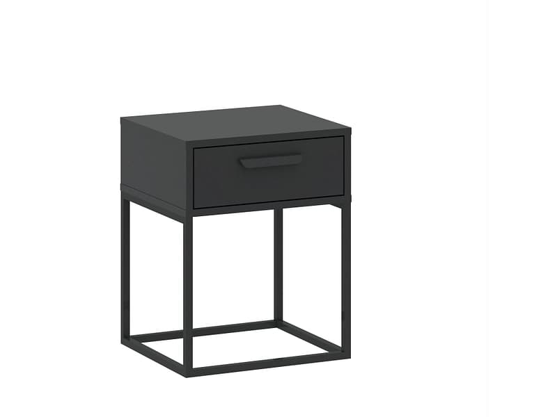 Nachttisch CADRO 1 Schublade 40x38.5x51.7cm anthrazit matt / laminiert