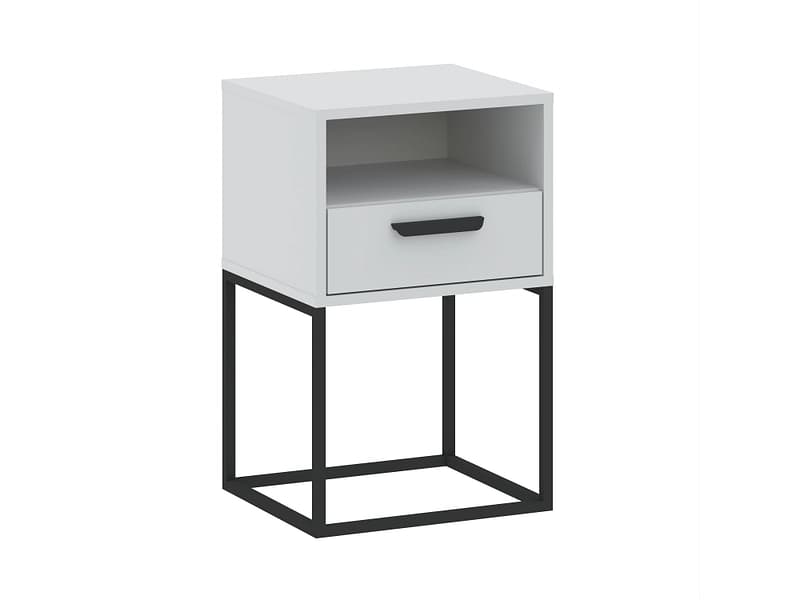 Nachttisch CADRO 1 Schublade 40x38.5x65cm weiss matt / laminiert