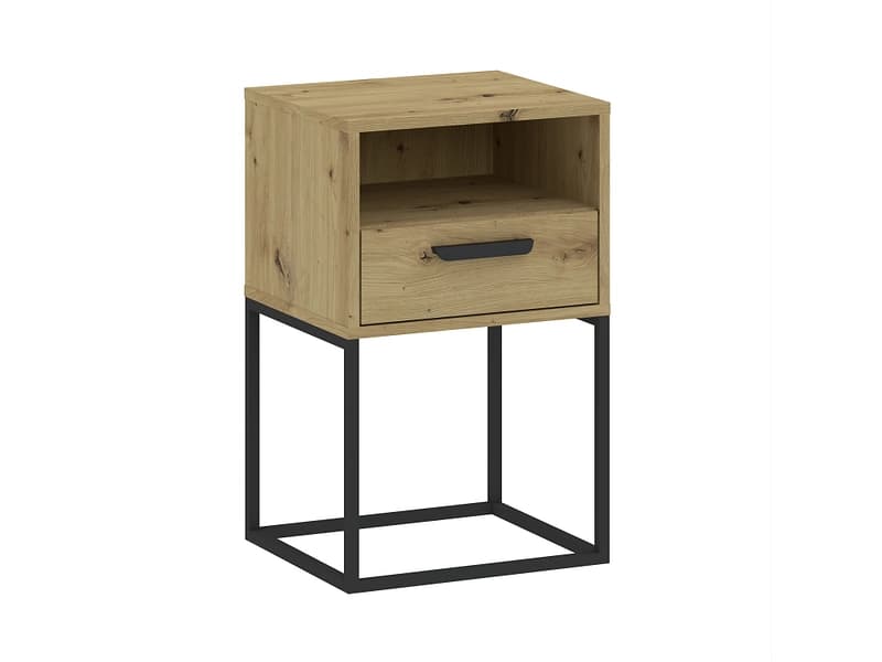 Nachttisch CADRO 1 Schublade 40x38.5x65cm artisan eiche matt / laminiert