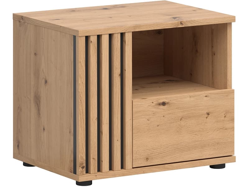 Nachttisch VABRES 1 Schublade 55x40x46.5cm artisan eiche dekor