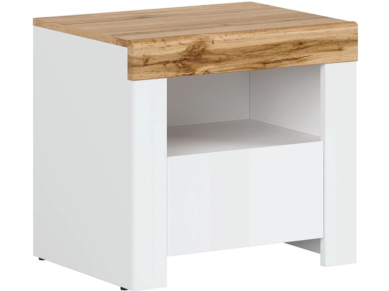Nachttisch HOLTEN 1 Schublade 54.5x42x50.5cm weiss dekor