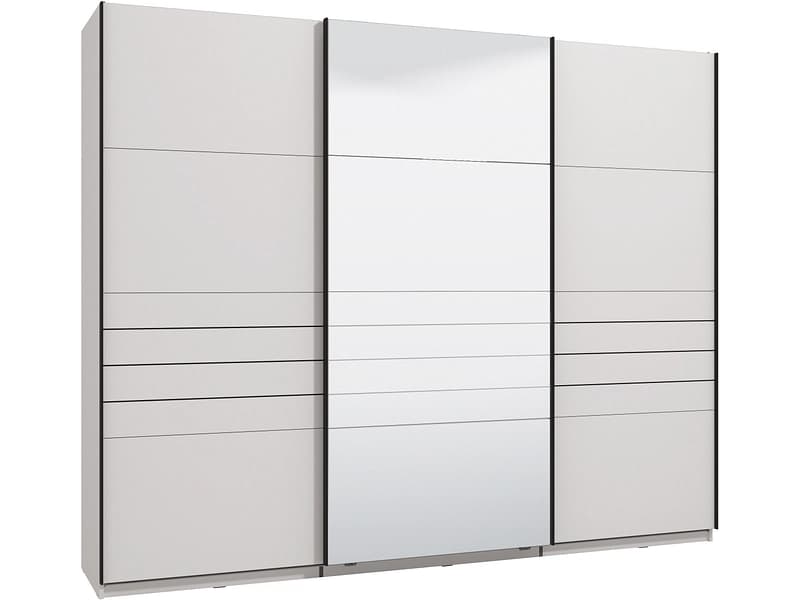 Schwebetürenschrank JASPER weiss 3 Türen