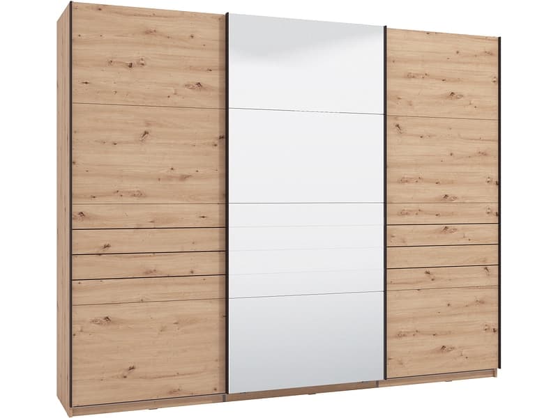Schwebetürenschrank JASPER artisan eiche 3 Türen