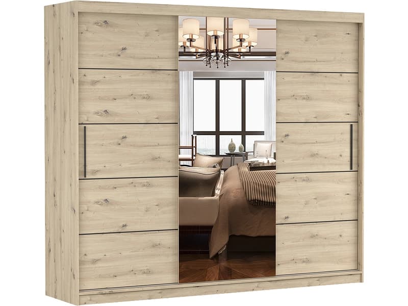 Schwebetürenschrank AVILA artisan eiche 3 Türen
