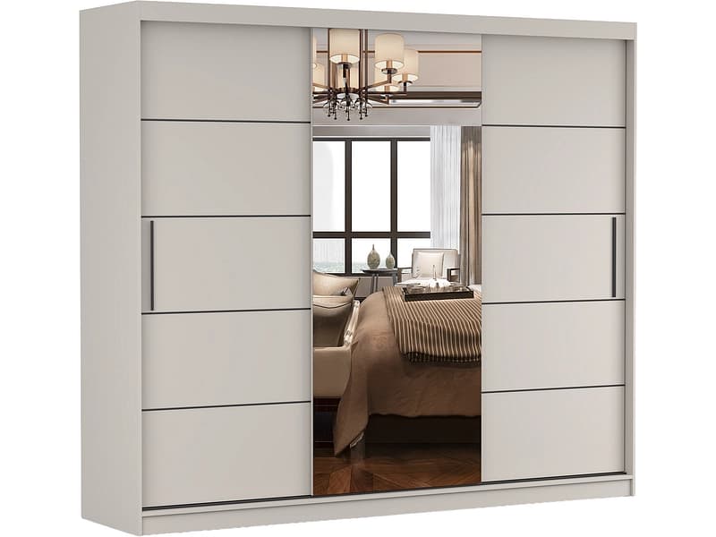 Schwebetürenschrank AVILA kaschmir 3 Türen
