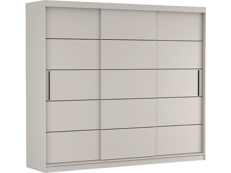 Schwebetürenschrank AVILA kaschmir 3 Türen