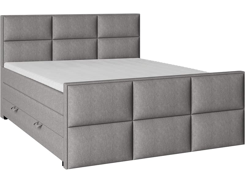 Boxspringbett EMPIRE grau 160x200cm halbfest