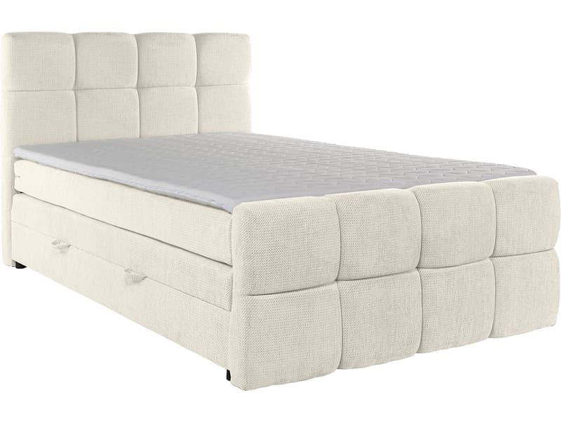 Boxspringbett GELATO beige 180x200cm halbfest