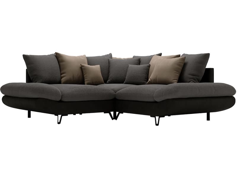 Ecksofa BOATT Stoff grau