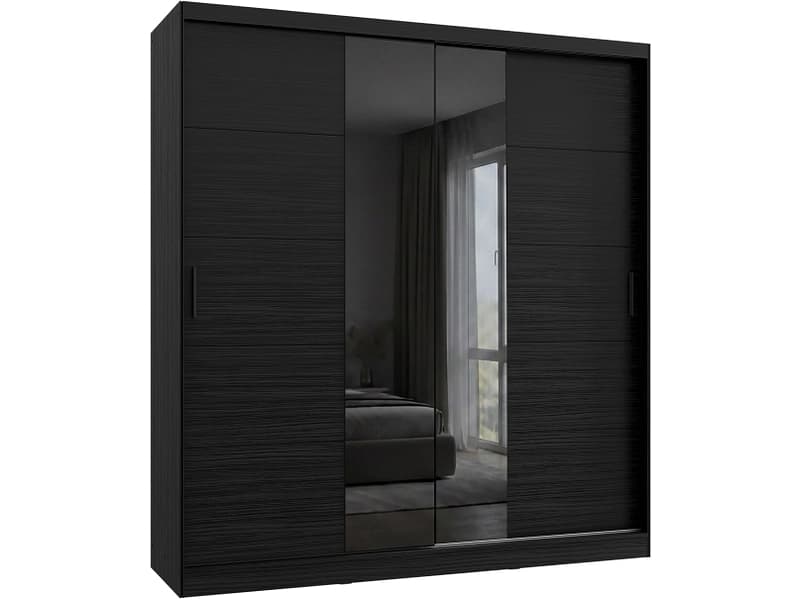 Schwebetürenschrank KINGSTON black 2 Türen